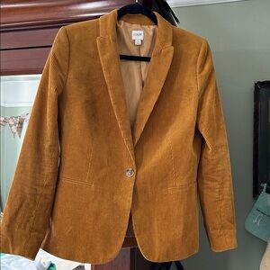 J. Crew Women's Mustard Corduroy Blazer